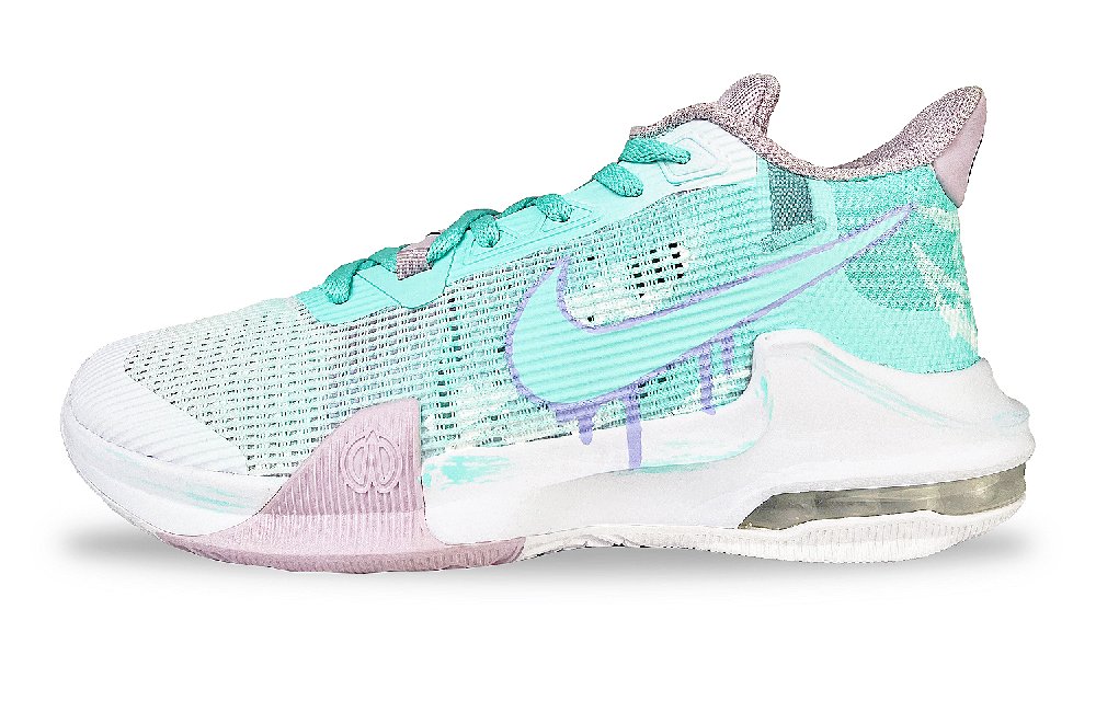 Nike Air Max Impact 3 Cushioned Slip-Resistant Abrasion-Resistant Low-Top Basketball Shoes Unisex White Green