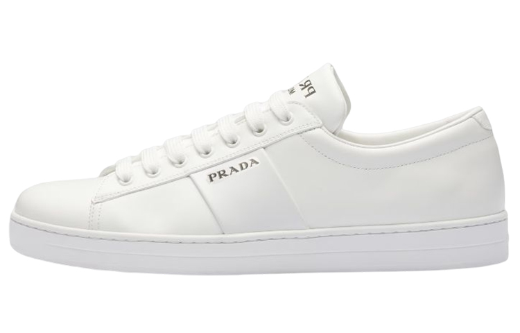 PRADA Low Top Stylish Skateboarding Shoes Men's White