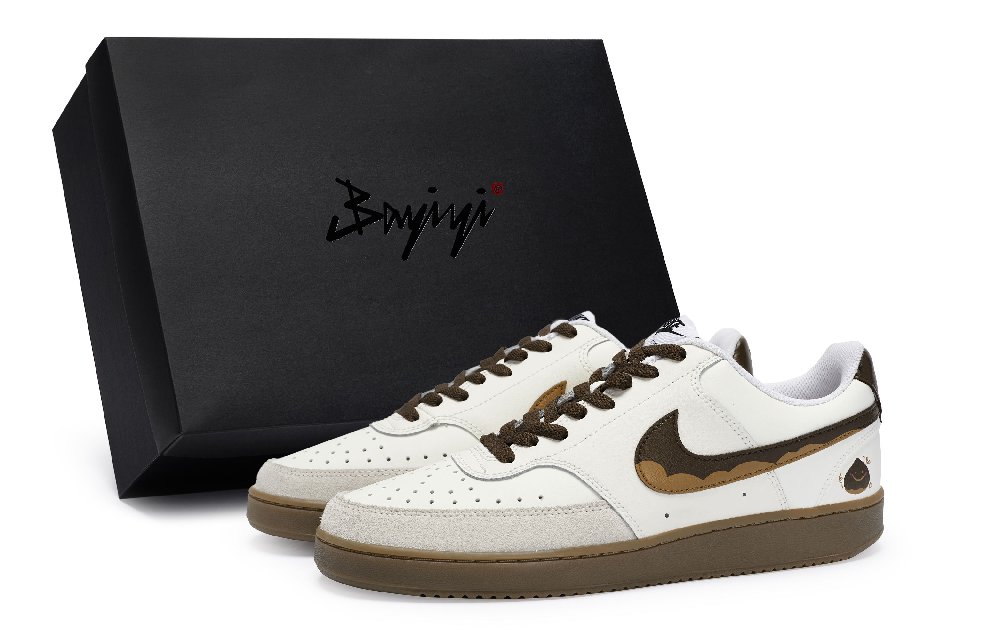 Nike Court Vision 1 Skateboard Shoes Unisex Low top Brown