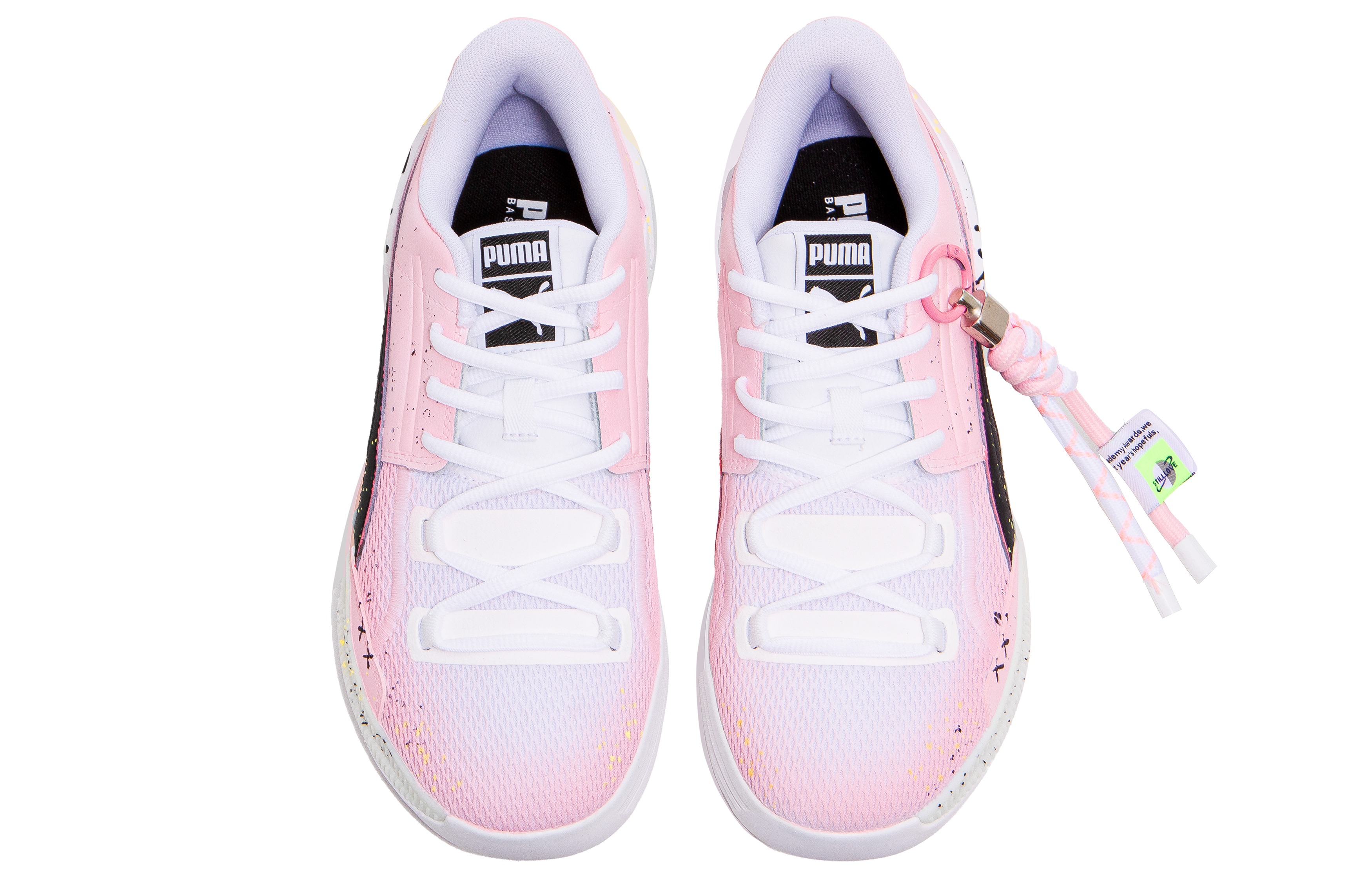 PUMA Clyde Hardwood Cushioned Slip-Resistant Breathable Low-Top Basketball Shoes Men's Black White Pink купить в интернет-магазине Yoocart с быстрой доставкой по России.