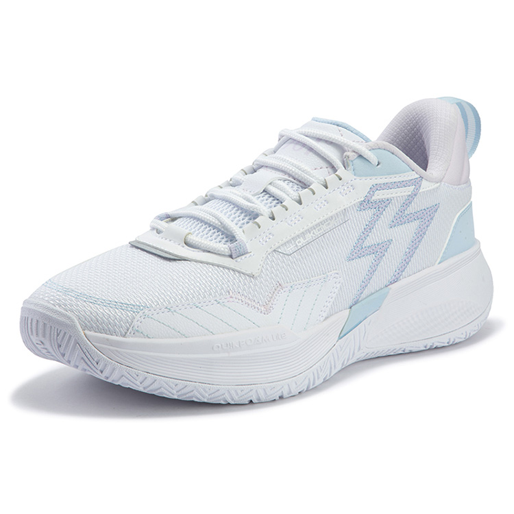 361° Big3 Team Cushioning Anti-Slip Wear-Resistant Breathability Low-Top Basketball Shoes Men's White Blue
