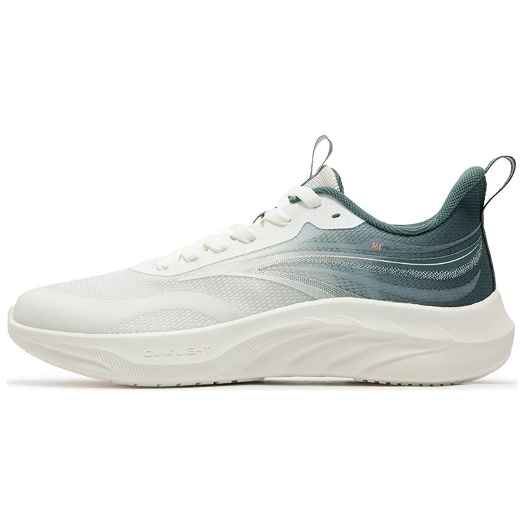 361° Wear-Resistant Low-Top Casual Running Shoes Men's White Green