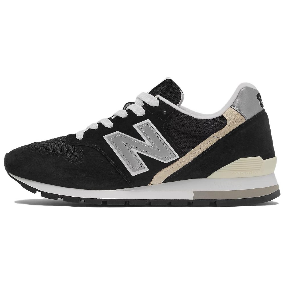 New Balance NB 996 Anti Slip Wear Resistant Low Top Casual Running Shoes Unisex Black Silver