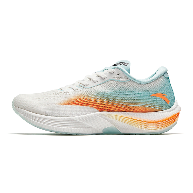 Anta Cushioning, Slip Resistant, Abrasion Resistant, Rebound Low Top Running Shoes Men's White Blue