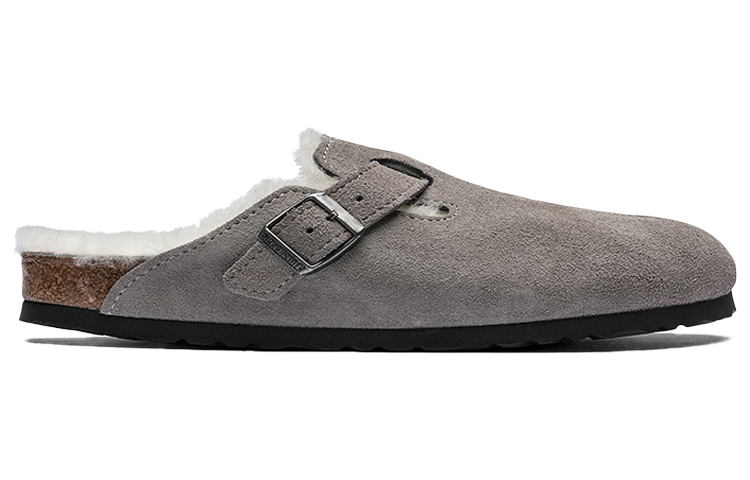 Birkenstock Boston Shearling Suede 'Stone Coin' купить в интернет-магазине Yoocart с быстрой доставкой по России.
