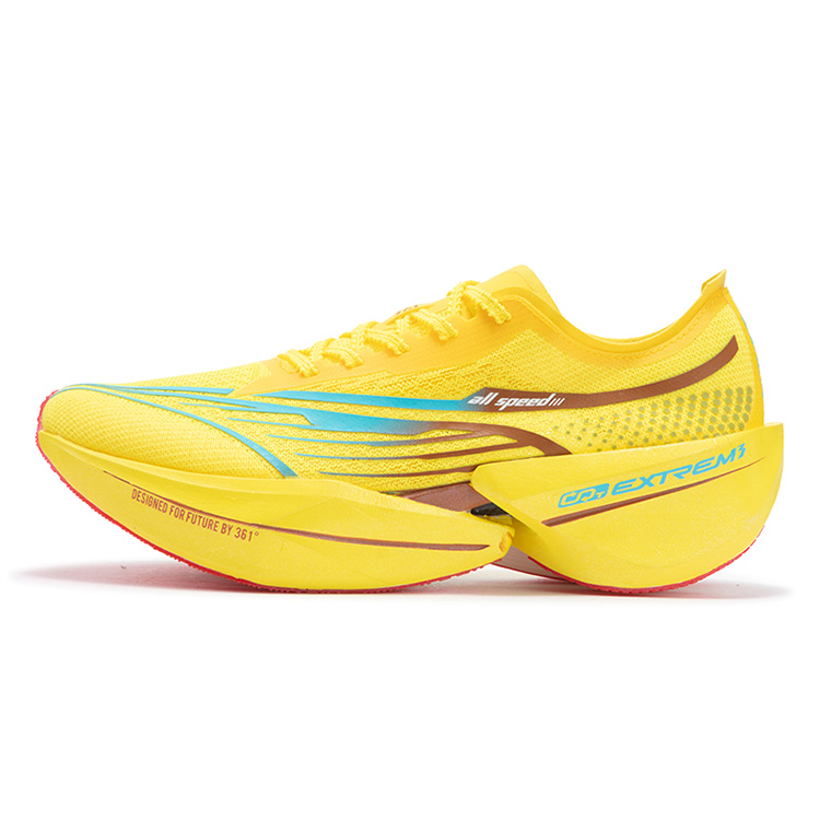 361° Flying Future 1.5 Cushioned Slip-Resistant Abrasion-Resistant Breathable Low-Top Running Shoes Unisex Acid Yellow