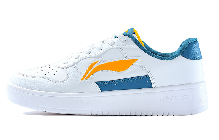LiNing Sports Fashion Collection Cushioning Abrasion Resistant Breathable Low top Sports Casual Shoes Men's White Blue
