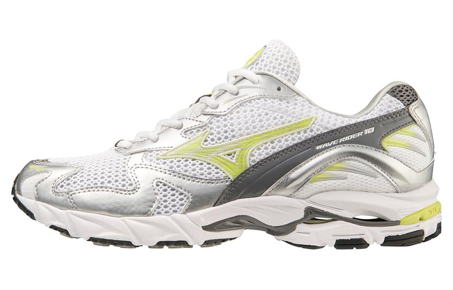 Mizuno Wave Rider 10 'White Sunny Lime'