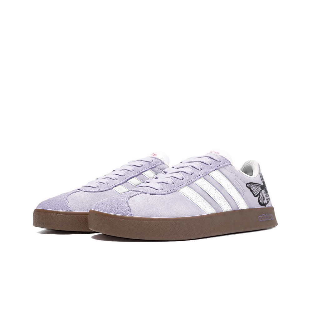 Adidas Neo VL Court Lifestyle Anti Slip Wear Resistant Low Top Skateboard Shoes Unisex Purple