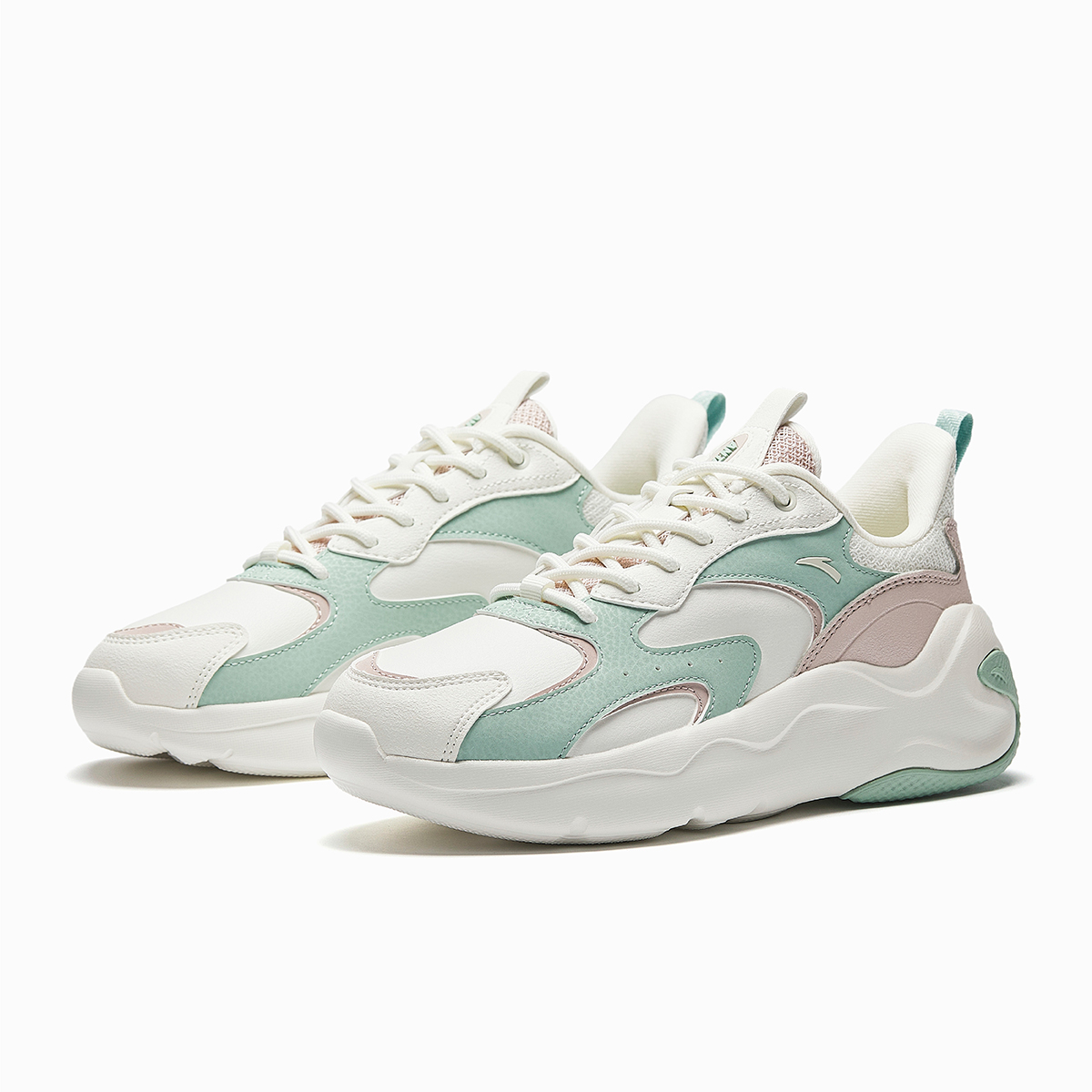 Anta Abrasion Resistant Height Increasing Slip Resistant Low top Chunky Sneakers Women's