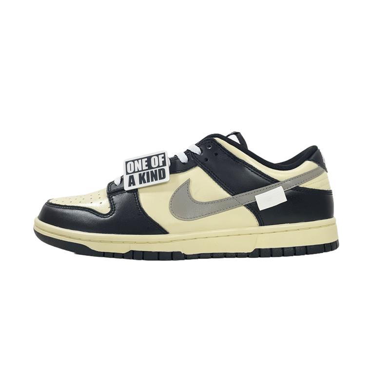 Nike Dunk Anti-Slip Wear-Resistant Low-Top Skateboard Shoes Unisex Black Yellow