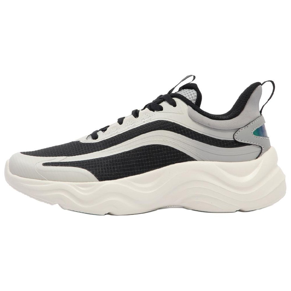 361° Durable Breathable Lightweight Low-Top Casual Running Shoes Women's Black Gray White