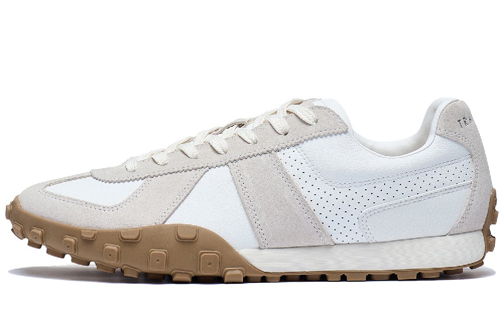 LiNing Cloud River Collection VTNG Anti Slip Wear Resistant Low Top German Army Trainers Men's White Gray