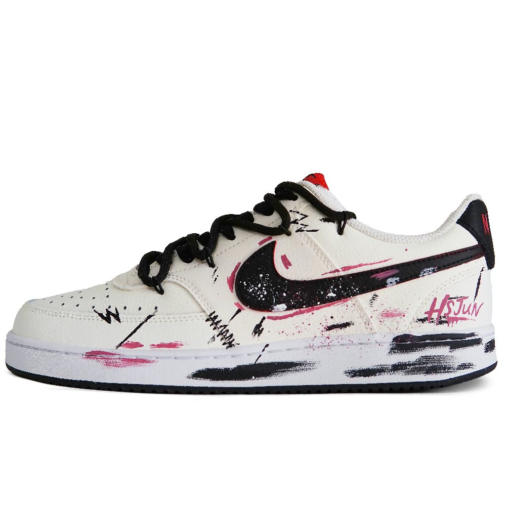 Nike Court Vision 1 Street Fantasy Chronicles Abrasion Resistant Low top Skateboard Shoes Men's Ecru