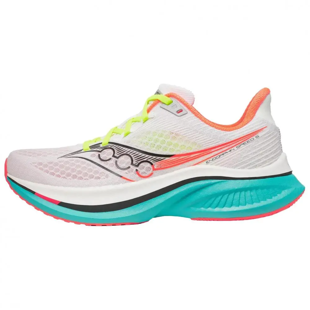 Saucony Endorphin Speed 5 Wear resistant And Lightweight Low top Running Shoes Men's White