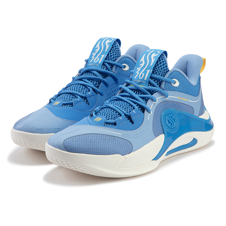 361° Zen TEAM Denver Cushioning Anti-Slip And Wear-Resistant Low-Top Basketball Shoes Men's Light Cobalt Blue