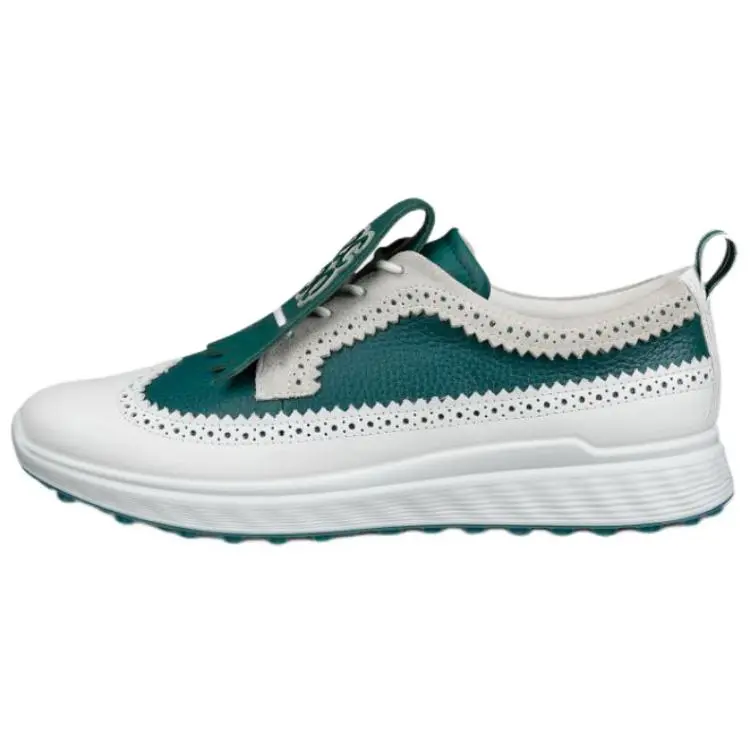 Ecco Twisted Ivy Abrasion Resistant Low Top Golf Shoes Women's White Green