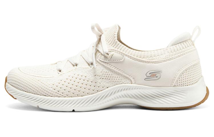 Skechers Breathable Lightweight Low-Top Running Shoes Women's Beige
