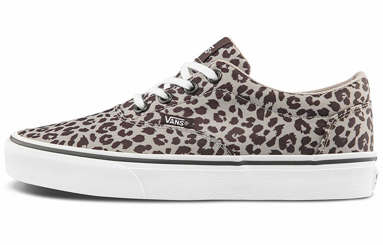 Vans Doheny Low Tops Casual Skateboarding Shoes Brown Leopard Print 'Brown White'