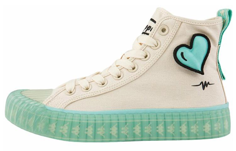 Kappa KOLUMN High-Top Skateboard Shoes Unisex White Green