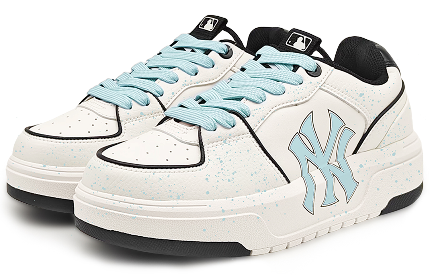 MLB Chunky Liner Abrasion Resistant Low Top Skateboard Shoes Unisex White Blue