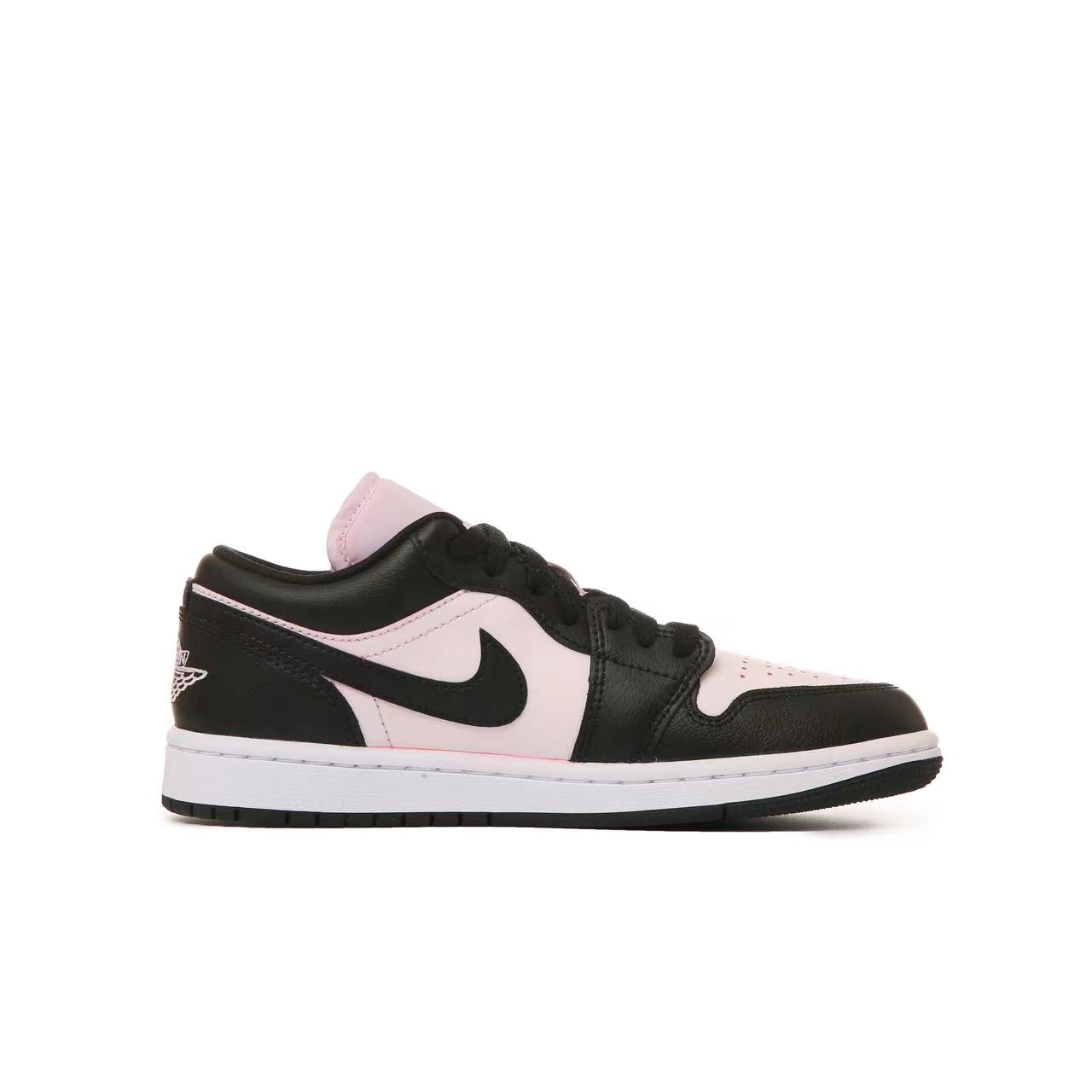 Jordan Air Jordan 1 Slip Resistant, Abrasion Resistant, Lightweight Low Top Vintage Basketball Shoes Women's Pink Black купить в интернет-магазине Yoocart с быстрой доставкой по России.