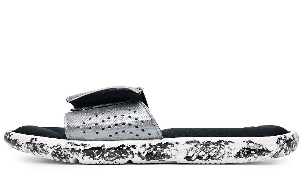Under Armour Ignite Series Slip-Resistant Abrasion-Resistant Slide Slippers Men's Black Silver