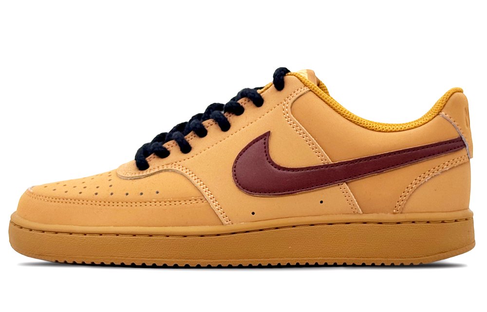 Nike Court Vision 1 Anti-Slip And Wear-Resistant Lightweight Balance Low-Top Skateboard Shoes Unisex Wheat