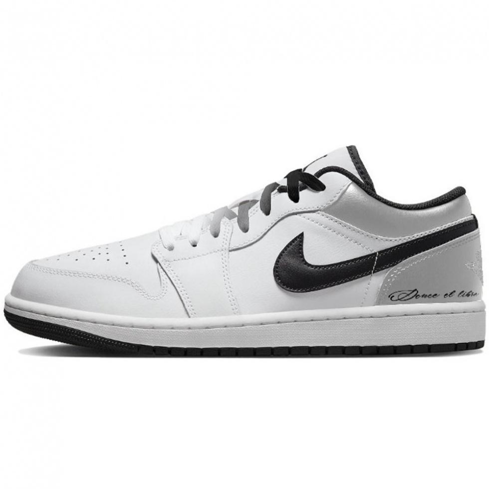 JORDAN Vintage Basketball Shoes Men Low Top Silver White