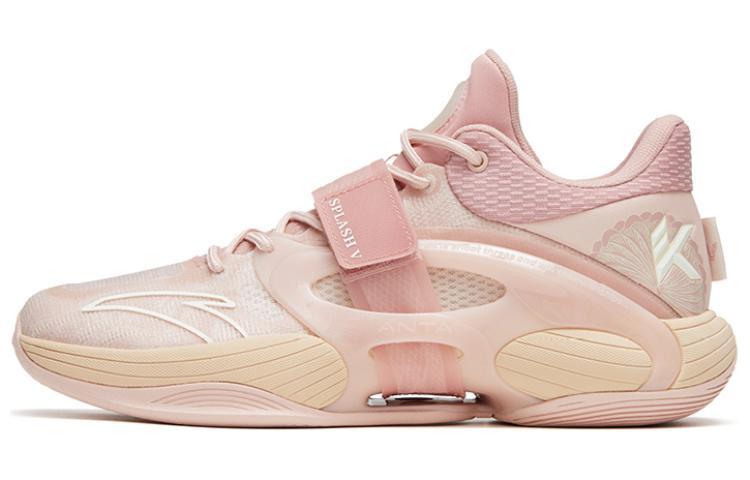 Anta KT-SPLASH-V Hawaii Hotel Cushioning Anti-Slip And Wear-Resistant Performance Basketball Shoes Men's Pink