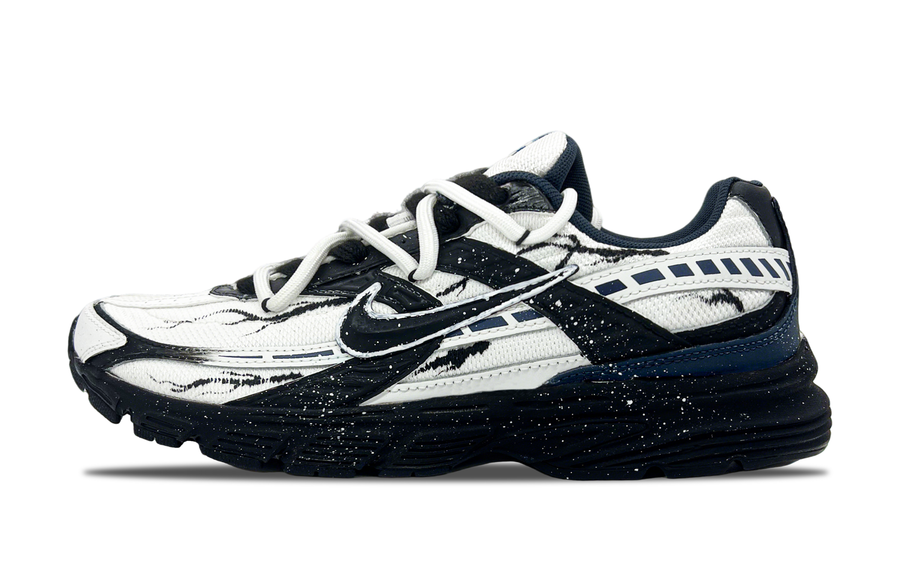 Nike Initiator Cushioning Slip Resistant Support Low top Casual City Commute Running Shoes Men's Black
