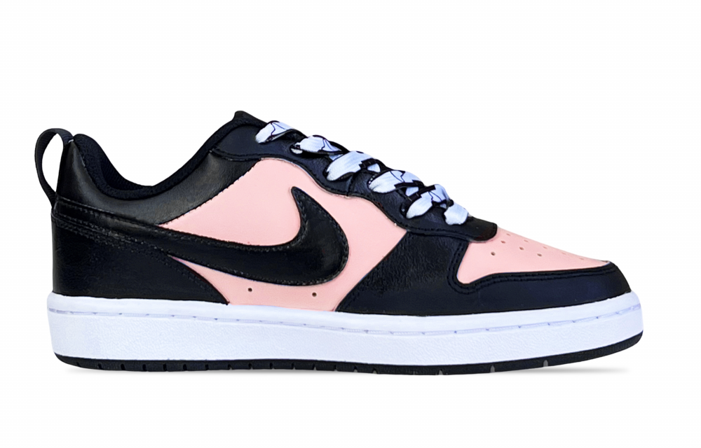 Nike Court Borough 2 Peach Soda Low Top Skateboard Shoes GS Black Pink купить в интернет-магазине Yoocart с быстрой доставкой по России.