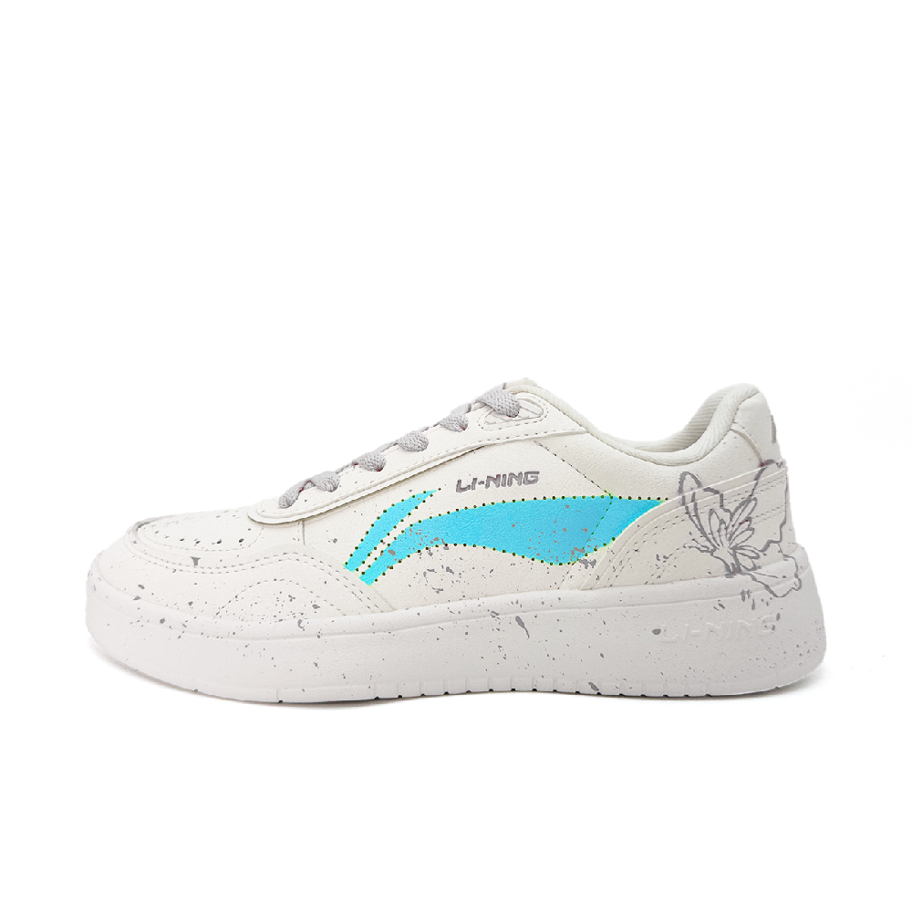 LiNing Su Slip Resistant Breathable Abrasion Resistant Low Top Skateboard Shoes Women's White