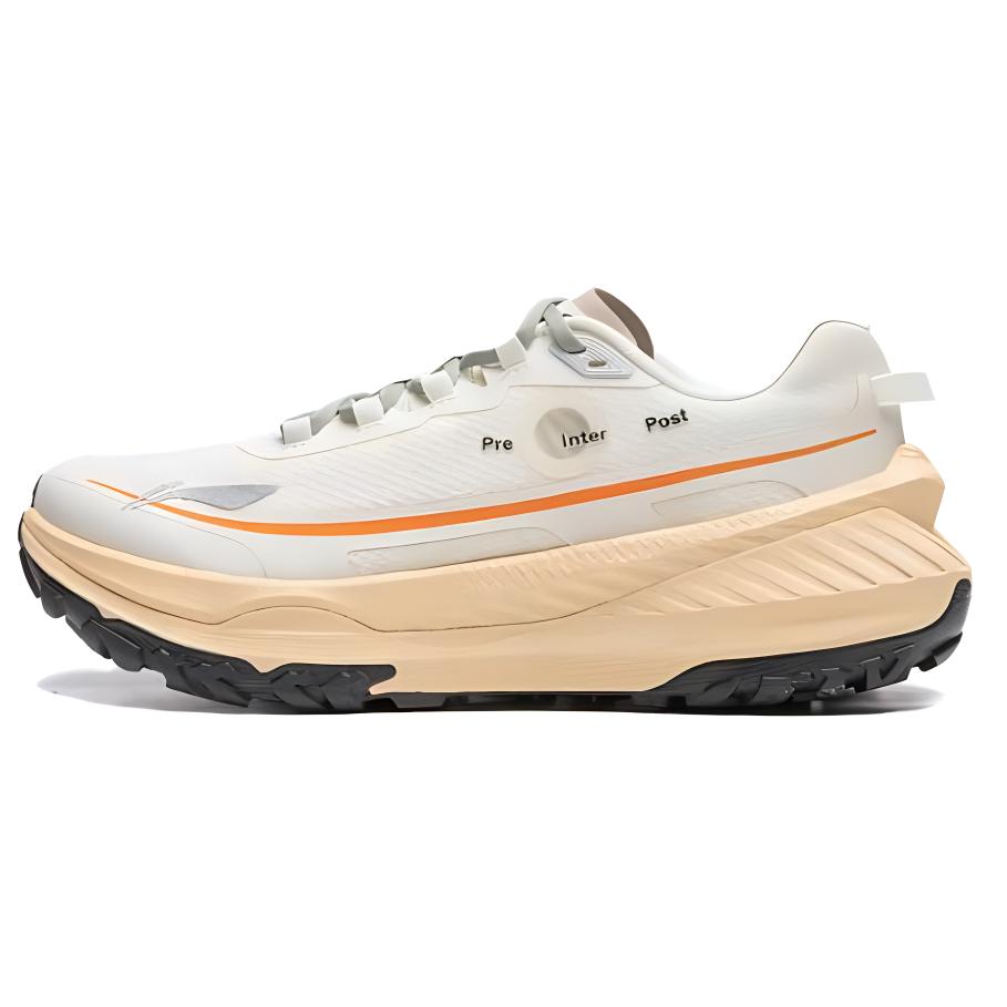 LiNing Slip Resistant Abrasion Resistant Low top Running Shoes Women's Ecru