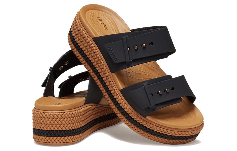 Crocs Brooklyn Woven Buckle Sandals 'Black Brown' Women's купить в интернет-магазине Yoocart с быстрой доставкой по России.