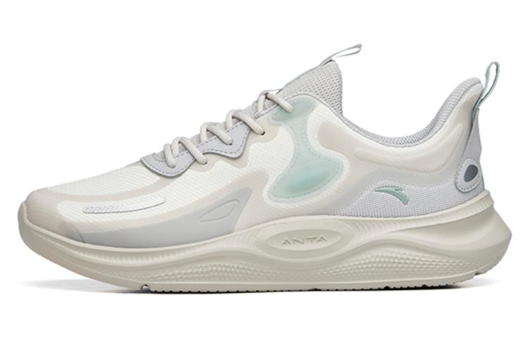 Anta Lingyun Cushioning Wear-Resistant Low-Top Running Shoes Men's Gray White Green