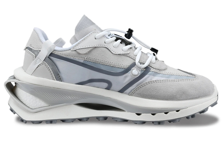 LiNing Cushioned Anti-Slip Wear-Resistant Breathable Lightweight Low-Top Sports Casual Shoes Women's Antarctic Gray купить в интернет-магазине Yoocart с быстрой доставкой по России.