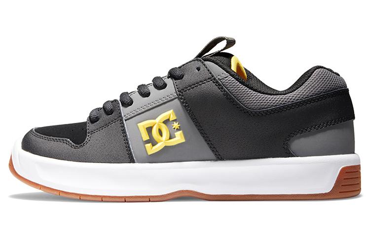 DC Shoes Lynx Zero Anti-Slip Wear-Resistant Low-Top Skateboard Shoes Men's Black Gray Gold