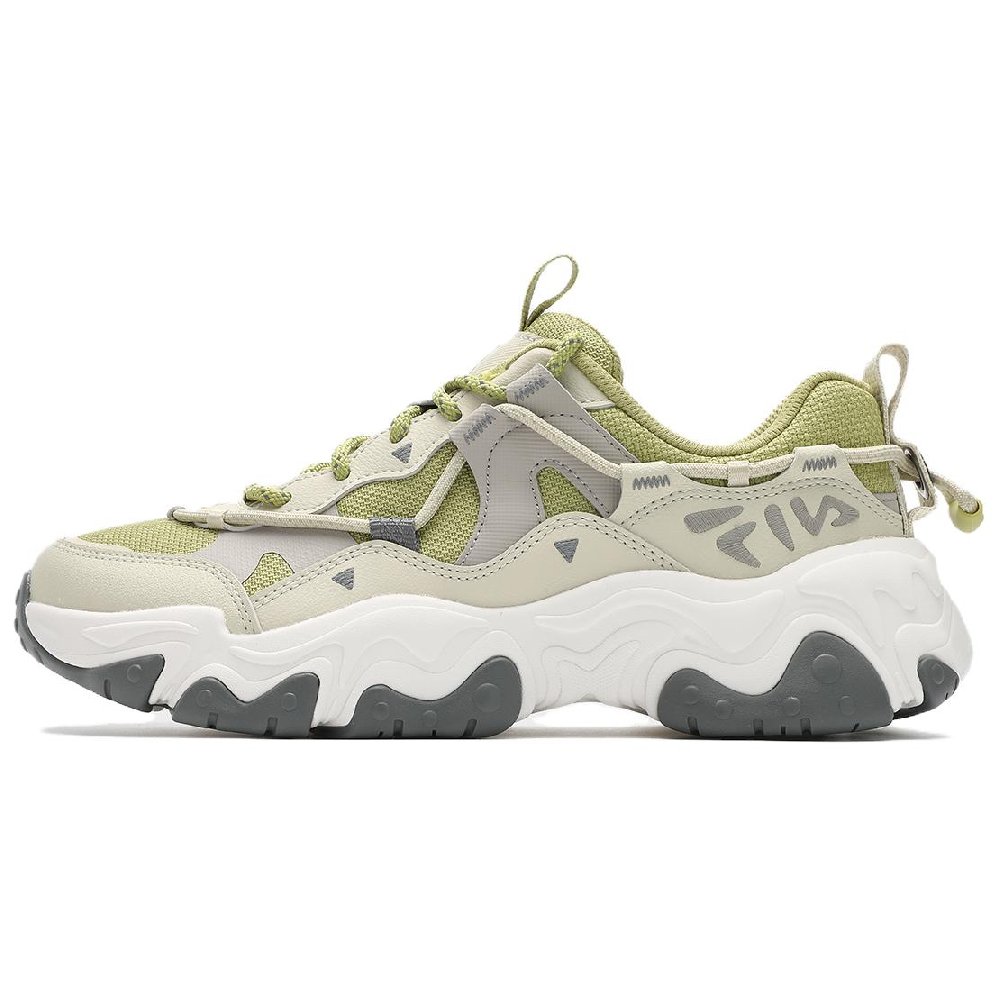 FILA FLUID 5 Slip Resistant Low Top Chunky Sneakers Women's Green
