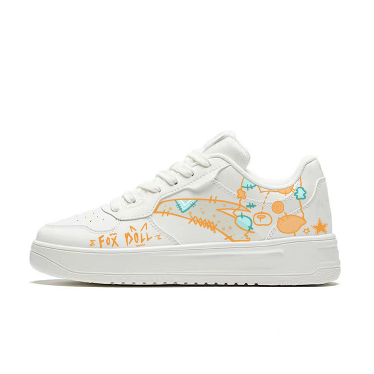 Anta Relaxed Anti Slip Wear Resistant Low Top Skateboard Shoes Unisex White