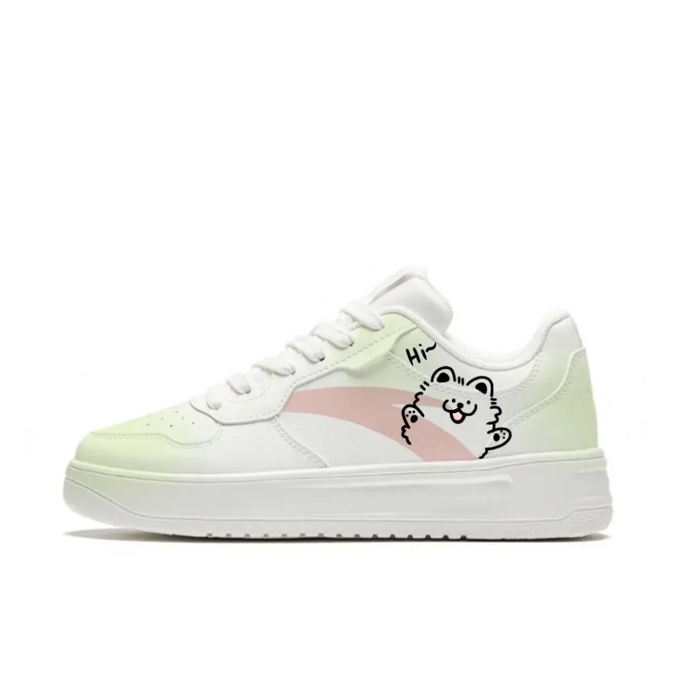Anta Relaxed Slip Resistant Shock Absorbers With Abrasion Resistant Properties Low top Skateboard Shoes Unisex Green