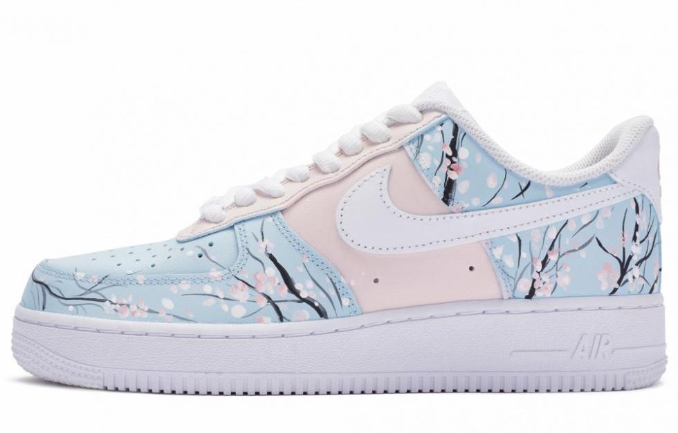 Nike Air Force 1 Low 811 Manufacturing Low Top Skateboard Shoes Men's Pink Blue