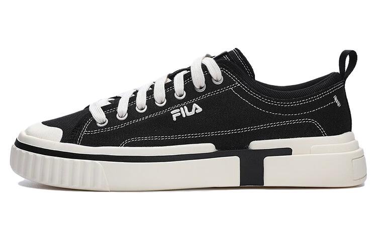 FILA Canvas Low Skate Shoes 'Black White' Women's