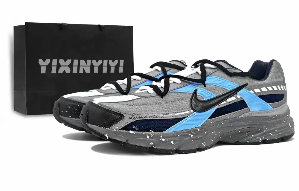 Nike Initiator Cushioning, Breathable, And Resilient Design Low top Running Shoes Men's Blue Gray