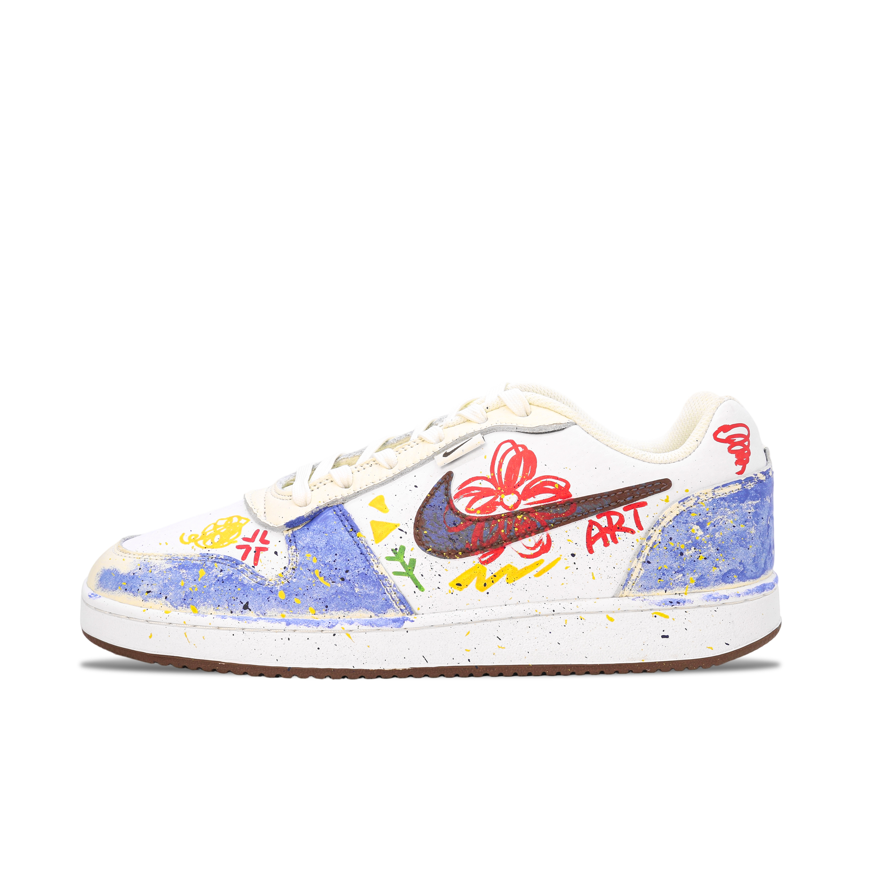 Nike EBERNON Creativity Abrasion Resistant Slip Resistant Low top Skateboard Shoes Men's Blue/Red