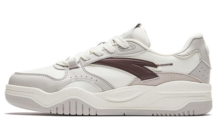 Anta Wave Shoes Slip-Resistant Low-Top Skateboard Shoes Women's White Gray