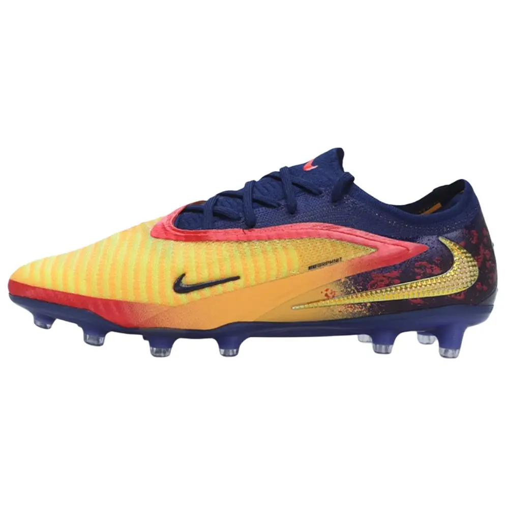 Nike Phantom 6 Artificial Turf Slip Resistant Abrasion Resistant Soccer Shoes Unisex Yellow
