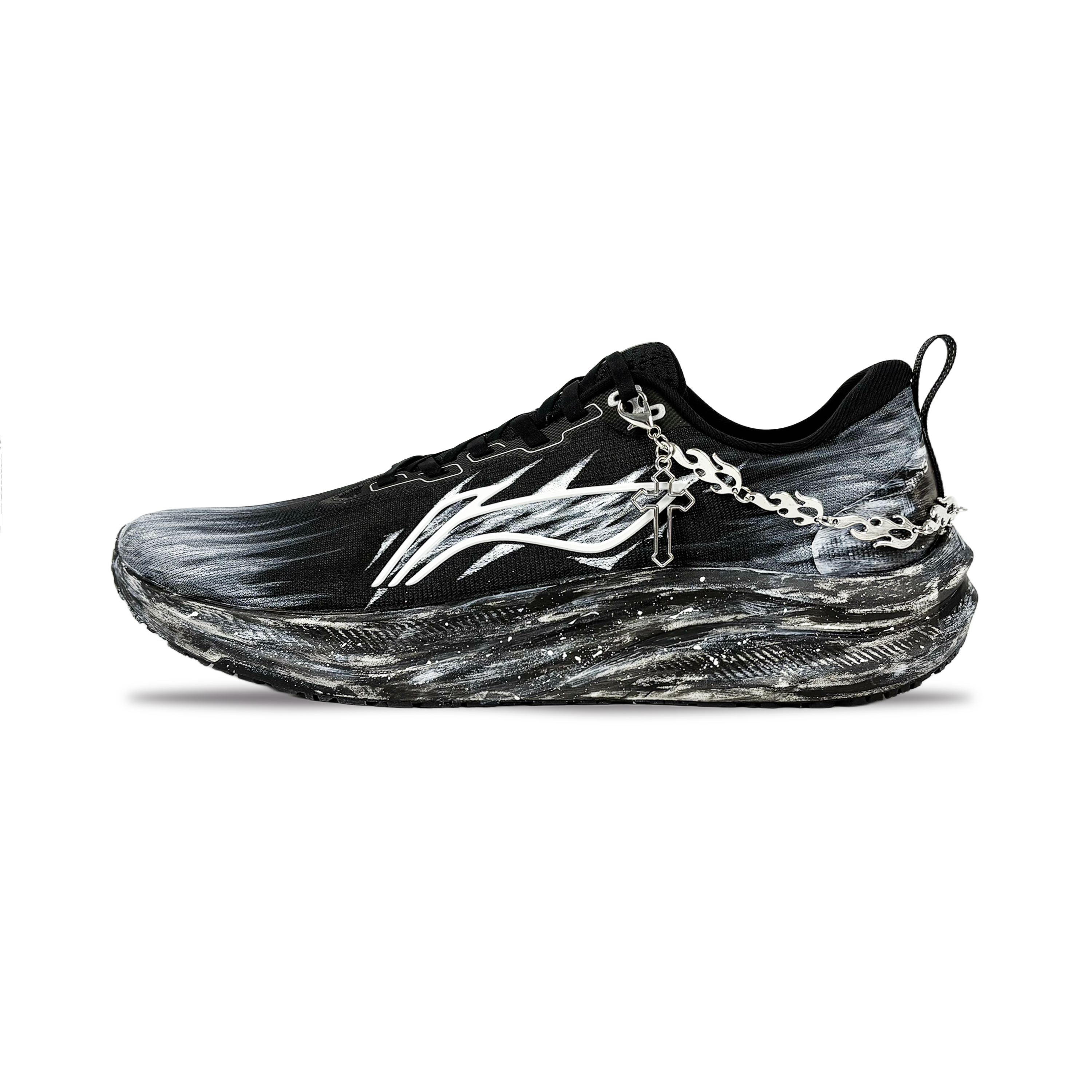 LiNing Red Hare 8 Cushioning Abrasion Resistant Breathable Low top Casual City Commute Running Shoes Men's Black White