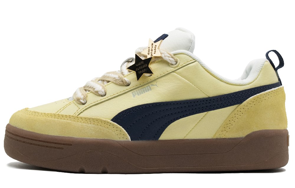 PUMA Park Lifestyle Low Top Skateboard Shoes Unisex Ginger Yellow