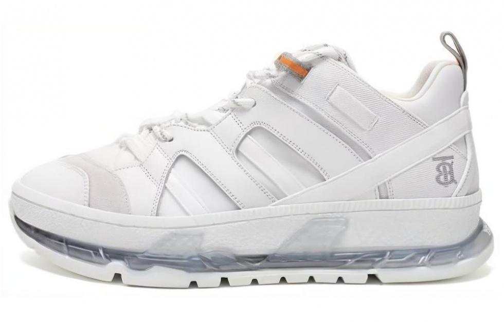 Burberry Union Anti Slip Wear Resistant Mid Top Casual Shoes Men's Pure White